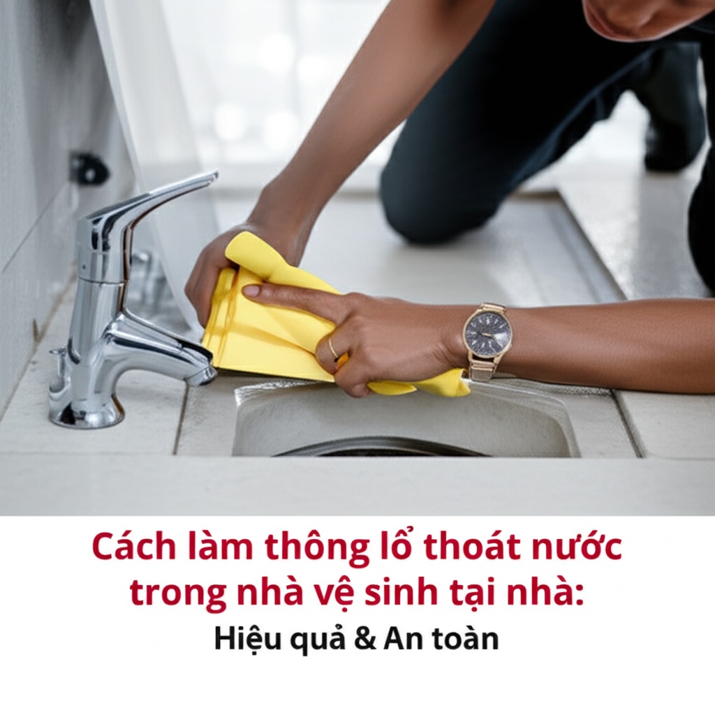 Hình minh họa cho bài viết: Cách làm thông lổ thoát nước trong nhà vệ sinh tại nhà: Hiệu quả & An toàn