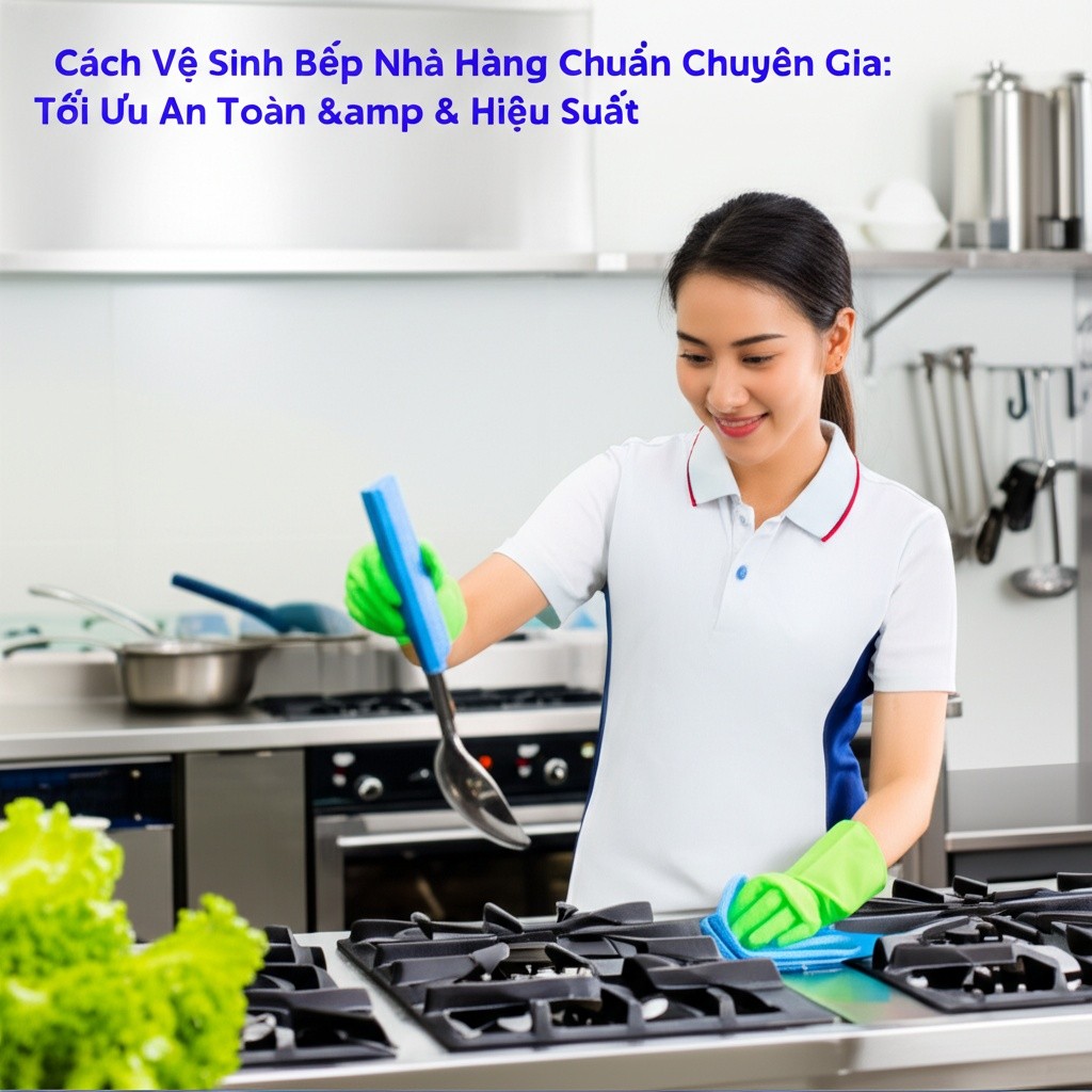 Hình minh họa cho bài viết: Cách Vệ Sinh Bếp Nhà Hàng Chuẩn Chuyên Gia: Tối Ưu An Toàn & Hiệu Suất