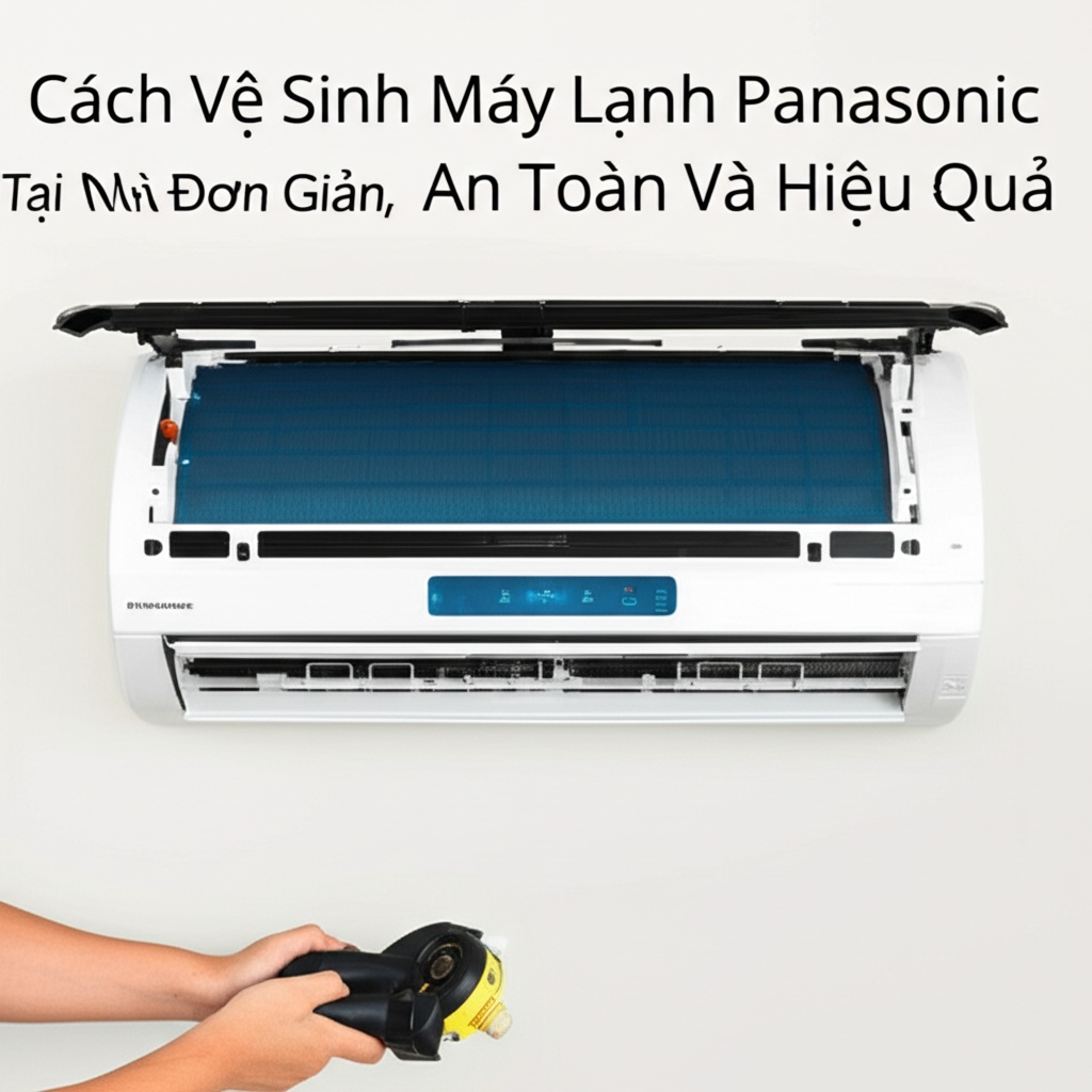 Hình minh họa cho bài viết: Cách Vệ Sinh Máy Lạnh Panasonic Tại Nhà Đơn Giản, An Toàn Và Hiệu Quả