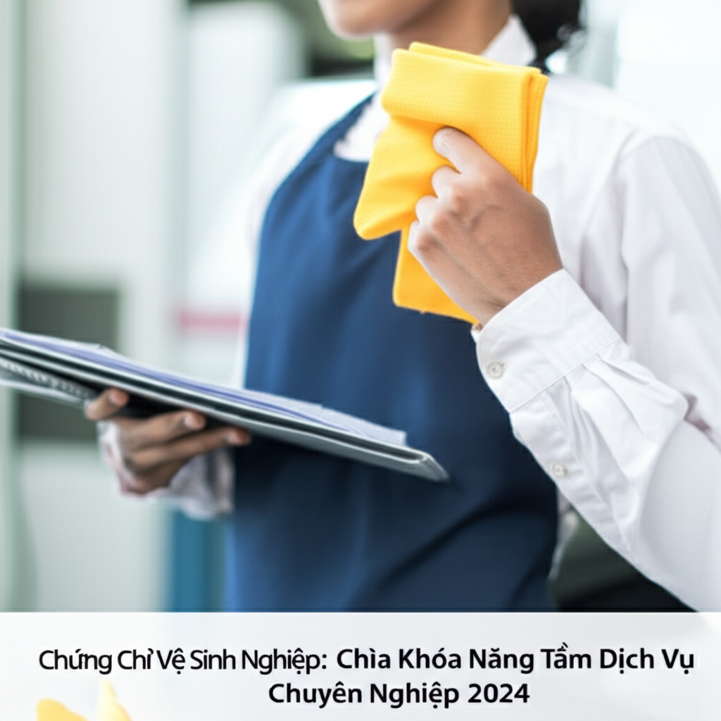 Hình minh họa cho bài viết: Chứng Chỉ Vệ Sinh Công Nghiệp: Chìa Khóa Nâng Tầm Dịch Vụ Chuyên Nghiệp 2024
