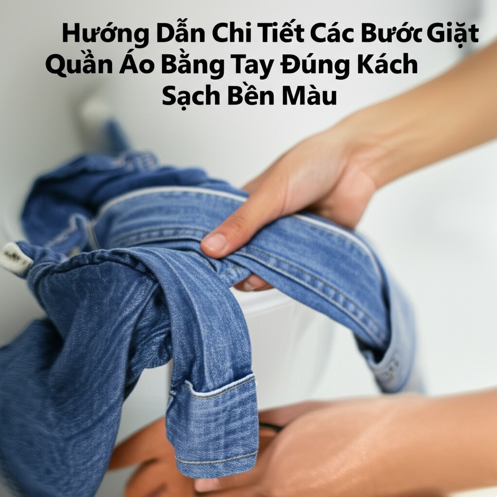 Hình minh họa cho bài viết: Hướng Dẫn Chi Tiết Các Bước Giặt Quần Áo Bằng Tay Đúng Cách, Sạch Bền Màu