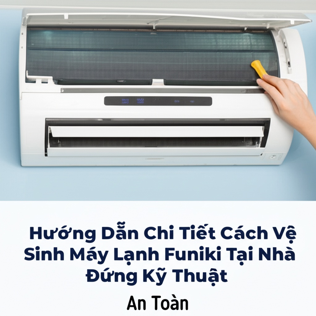 Hình minh họa cho bài viết: Hướng Dẫn Chi Tiết Cách Vệ Sinh Máy Lạnh Funiki Tại Nhà Đúng Kỹ Thuật, An Toàn