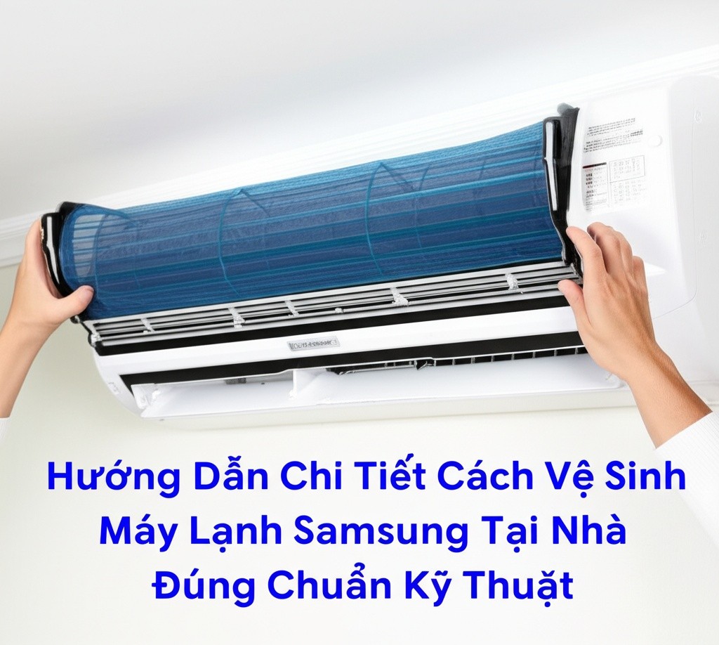 Hình minh họa cho bài viết: Hướng Dẫn Chi Tiết Cách Vệ Sinh Máy Lạnh Samsung Tại Nhà Đúng Chuẩn Kỹ Thuật