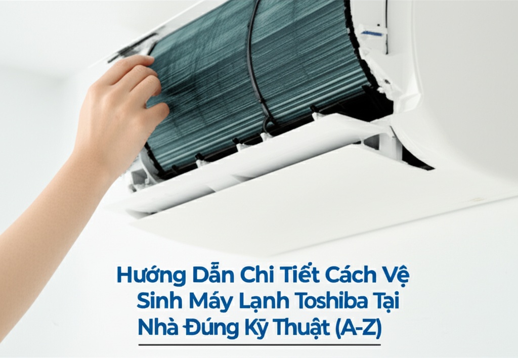 Hình minh họa cho bài viết: Hướng Dẫn Chi Tiết Cách Vệ Sinh Máy Lạnh Toshiba Tại Nhà Đúng Kỹ Thuật (A-Z)