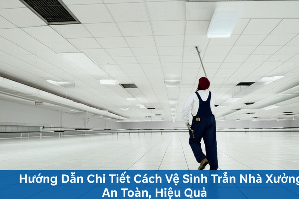 Hình minh họa cho bài viết: Hướng Dẫn Chi Tiết Cách Vệ Sinh Trần Nhà Xưởng An Toàn, Hiệu Quả